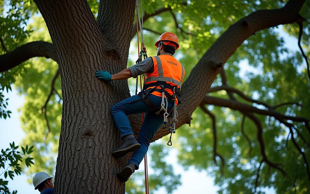 Promotional banner showing expert arborist work on a large tree